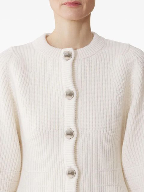 Lanvin ribbed button cardigan - Neutrals