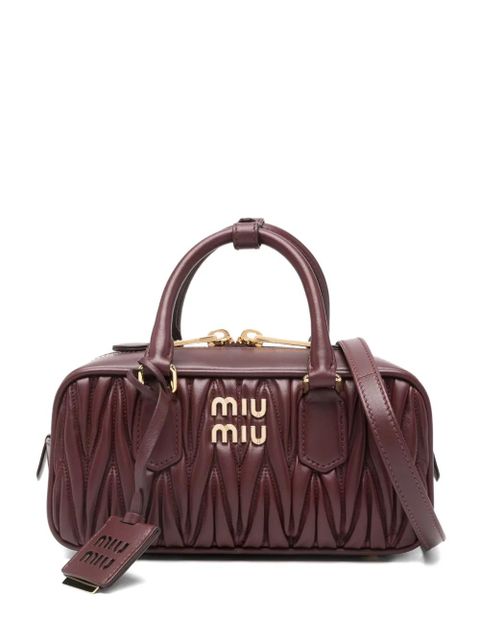 Miu Miu Arcadie logo-plaque tote bag - Red - zdjęcie produktu nr 1