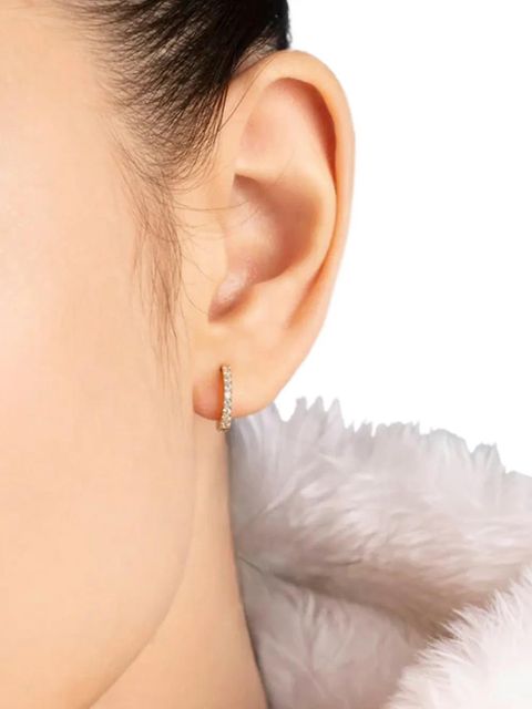 APM Monaco pavé huggie earrings - Gold - zdjęcie produktu nr 2