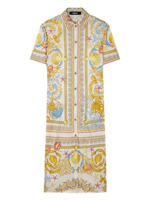 Versace Underwater Barocco midi shirt dress - Gold - zdjęcie produktu nr 1