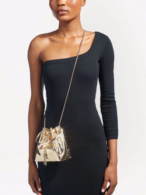 Jimmy Choo Bon Bon metallic bucket bag - Gold