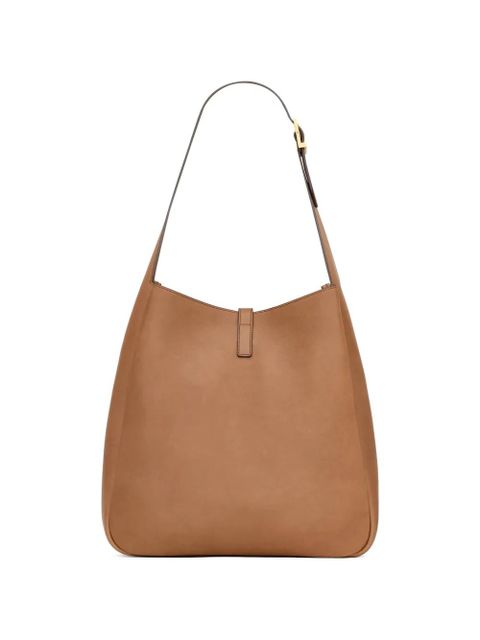 Saint Laurent large LE 5 À 7 logo-plaque shoulder bag - Brown - zdjęcie produktu nr 2