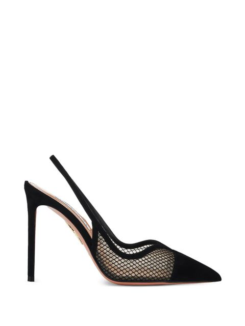 Aquazzura Gia mesh heeled sandals - Black - zdjęcie produktu nr 1