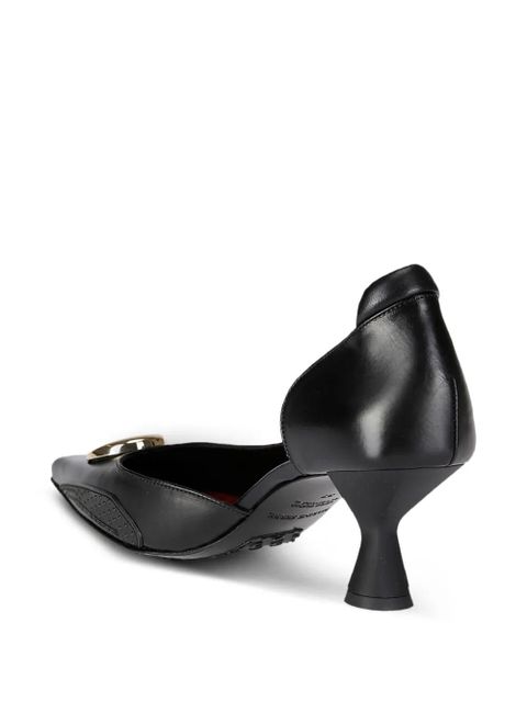 Marine Serre 60mm leather pumps - Black