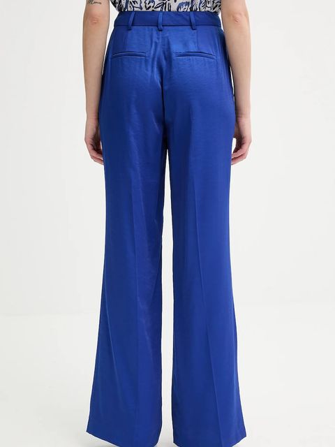 Morgan spodnie PARC.F damskie kolor niebieski szerokie high waist PARC.F