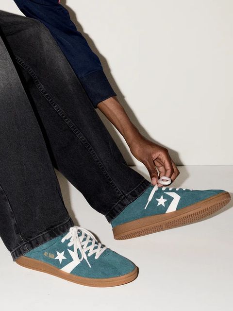 Converse sneakersy skórzane All Star Classic Trainer kolor zielony A16433C