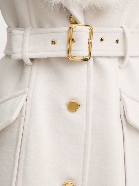 Marciano by Guess płaszcz z dodatkiem wełny ALICE kolor beżowy 5BGL26 1799Z