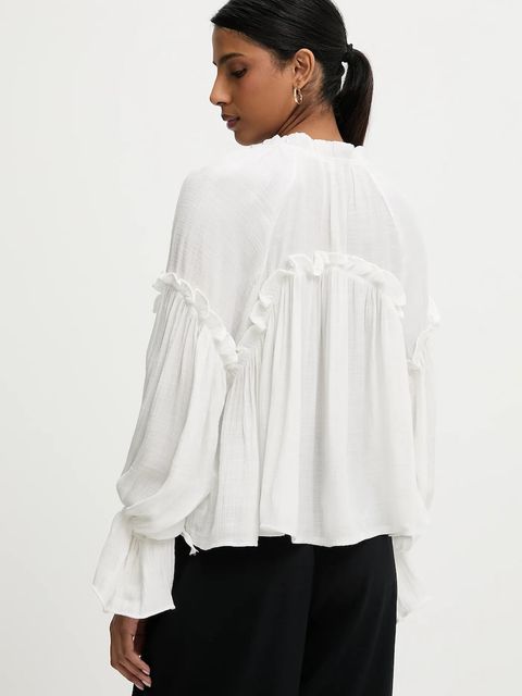 Answear.LAB bluzka damska kolor biały gładka