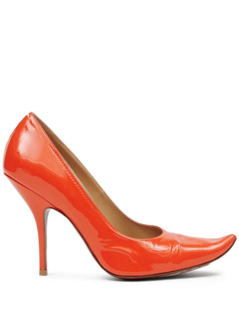 Maison Margiela 100mm leather pumps - Orange - zdjęcie produktu nr 1