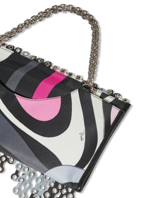 PUCCI Marmo-print folded shoulder bag - Black