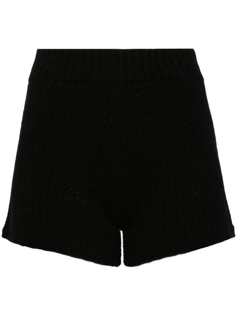 Alanui cashmere-blend knitted shorts - Black - zdjęcie produktu nr 1