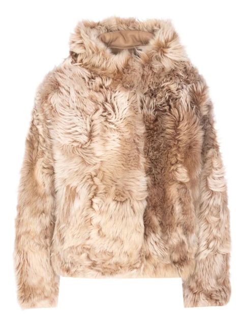 Yves Salomon hooded lamb fur jacket - Neutrals - zdjęcie produktu nr 1