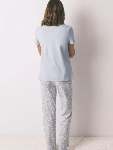 women'secret komplet piżamowy bawełniany damska kolor niebieski bawełniana 3592471 - zdjęcie produktu nr 2