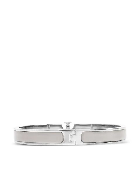 Tory Burch logo-plaque bracelet - Silver