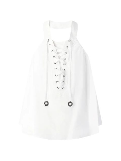 PINKO lace-detail halterneck blouse - White - zdjęcie produktu nr 1