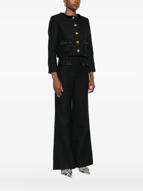 SANDRO ruffle embellished blazer - Black - zdjęcie produktu nr 2