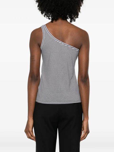 TOM FORD striped one-shoulder top - White
