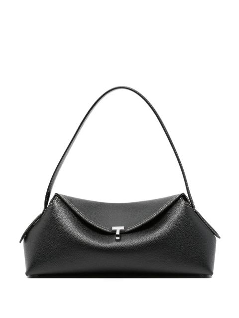 TOTEME grained leather T-lock shoulder bag - Black - zdjęcie produktu nr 1