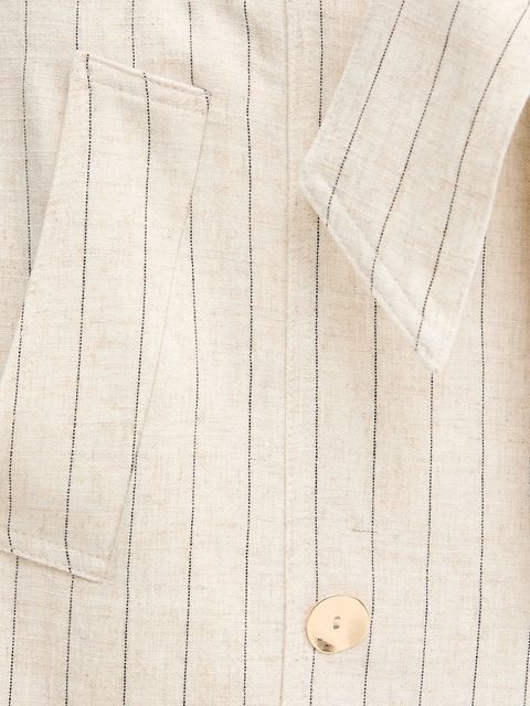 Morgan spódnica z lnem kolor beżowy midi prosta JRIZ.F