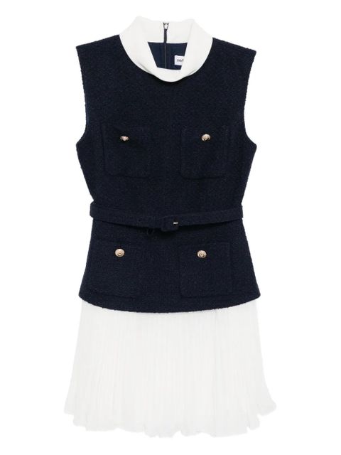 Self-Portrait Boucle chiffon mini dress - Blue - zdjęcie produktu nr 1