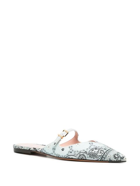 ZIMMERMANN Aura paisley-print mules - Blue