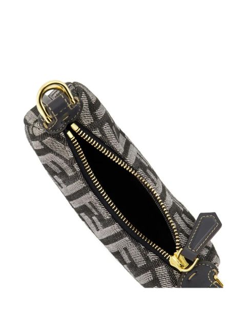 FENDI Fendigraphy monogram zipped mini bag - Black