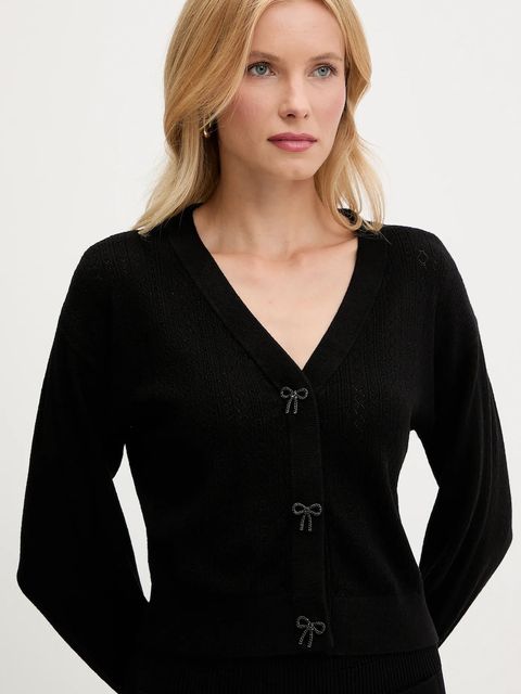 Guess kardigan LYLA damski kolor czarny lekki W5YR01 Z2ZK2