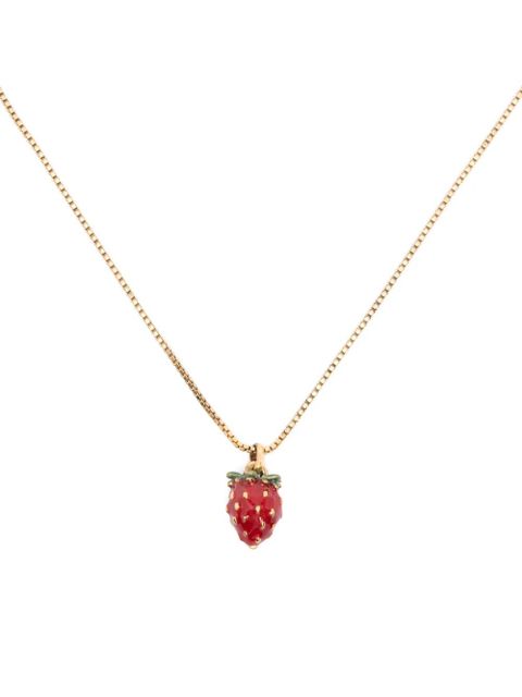 Saint Laurent strawberry-pendant necklace - Gold