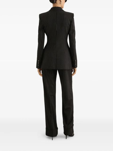 Dolce & Gabbana striped double-breasted jacket - Black