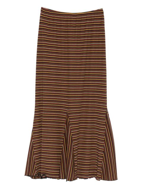 Anna Sui striped midi skirt - Brown - zdjęcie produktu nr 1