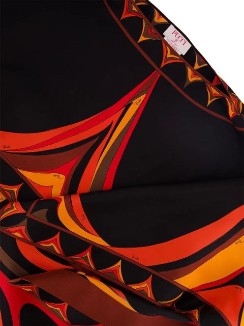 PUCCI Marmo print cape-overlay maxi dress - Black