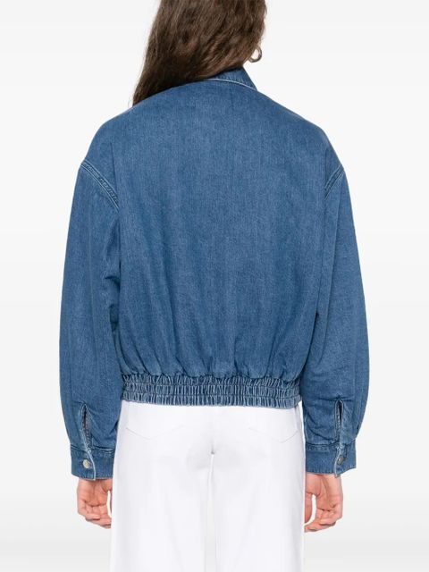 Maje embroidered denim jacket - Blue