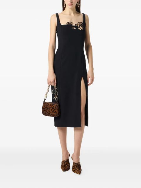 Blumarine cut-out-detail midi dress - Black