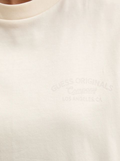 Guess Originals t-shirt bawełniany damski kolor beżowy M5YI54 K8FQ4