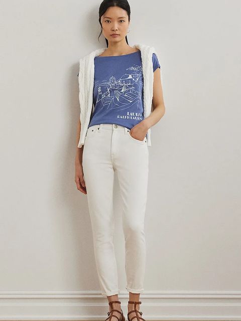 Lauren Ralph Lauren t-shirt damski kolor niebieski 200971072