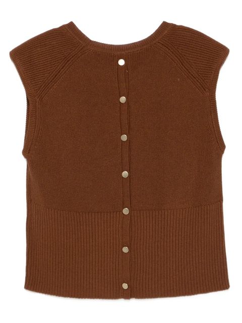 Ba&Sh Esma button-detail top - Brown - zdjęcie produktu nr 2