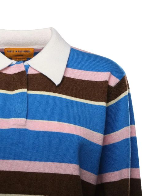Guest In Residence striped polo top - Blue