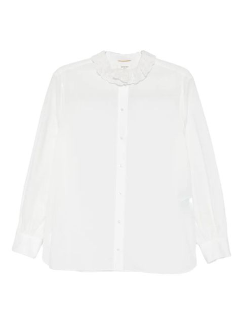 Saint Laurent lace-collar shirt - White
