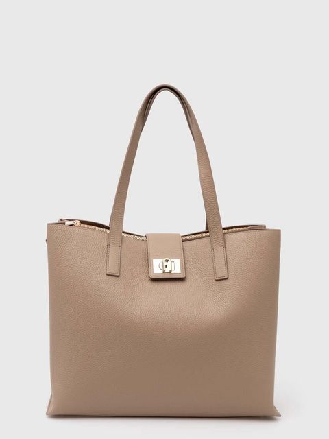Furla torebka skórzana kolor beżowy WB01099 HSF000 1257S