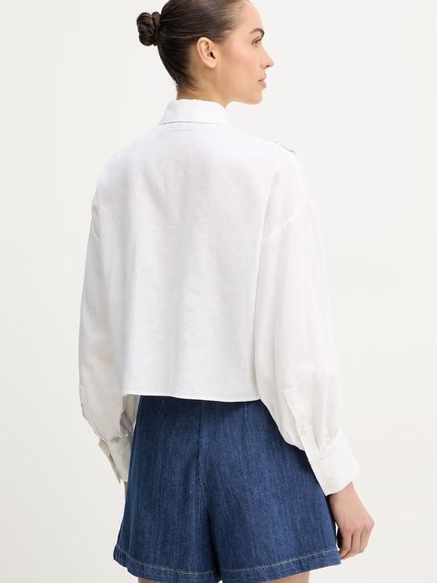 Ermanno Firenze koszula z dodatkiem lnu