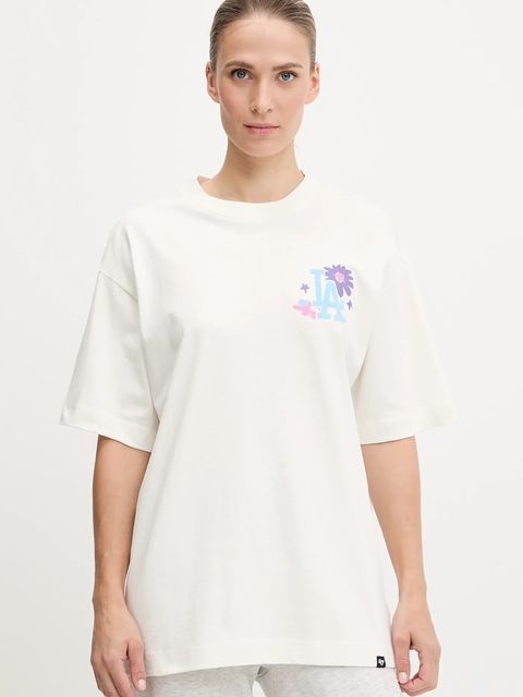 47 brand t-shirt bawełniany MLB Los Angeles Dodgers damski kolor biały BB012TMPEES654937SS
