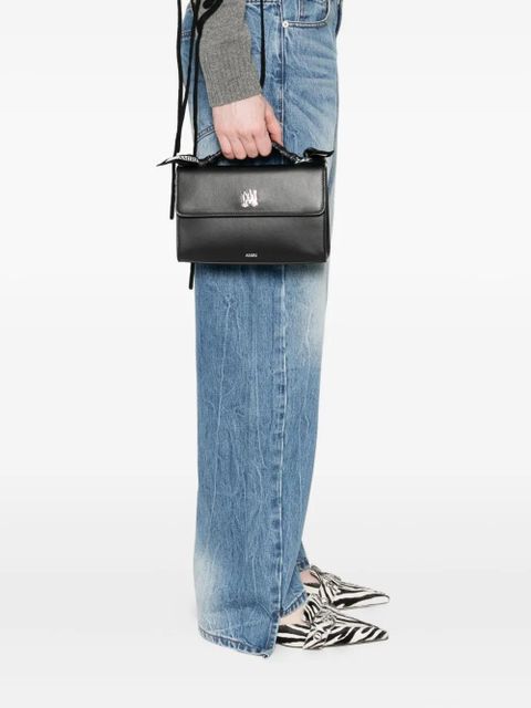 AMIRI logo-plaque leather tote bag - Black