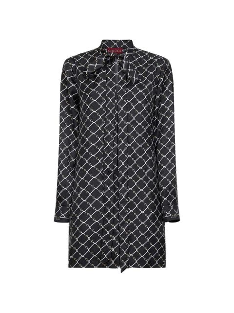 Gucci horsebit-pattern mini dress - Black - zdjęcie produktu nr 1