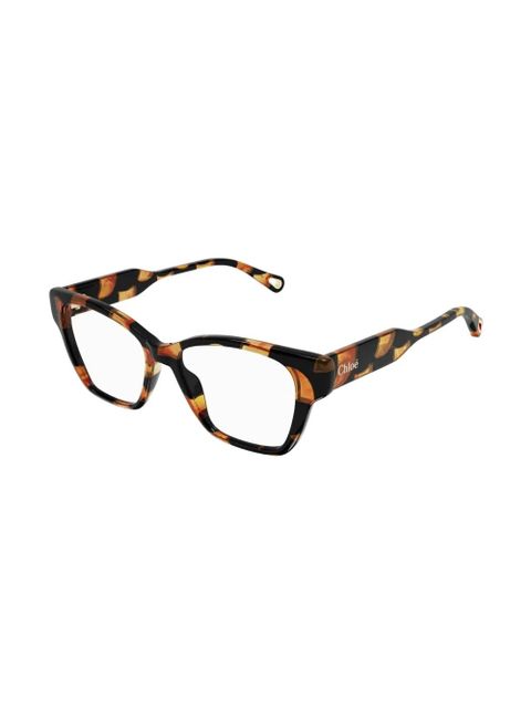 Chloé Eyewear tortoiseshell-effect frames - Brown - zdjęcie produktu nr 2