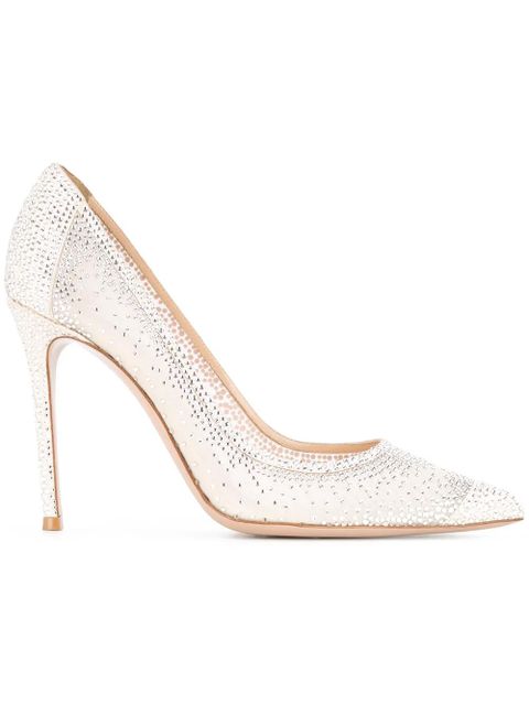 Gianvito Rossi Rania embellished pumps - White - zdjęcie produktu nr 1