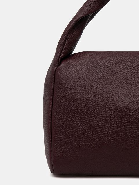 Tommy Hilfiger torebka skórzana kolor bordowy AW0AW18150