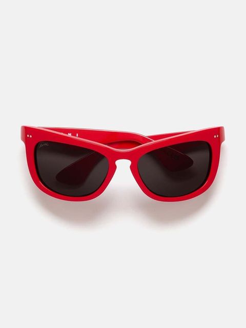 Marni okulary przeciwsłoneczne Isamu Solid Red kolor czerwony EYMRN00053.007.1TZ