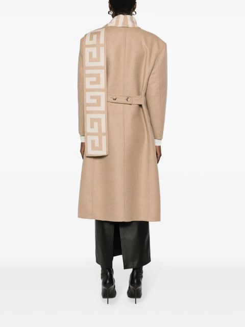 Givenchy 4G scarf wool-blend coat - Neutrals