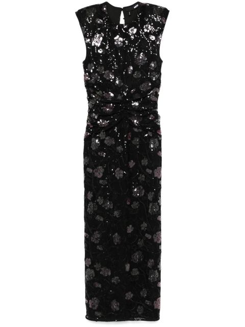 ROTATE BIRGER CHRISTENSEN lace midi dress - Black