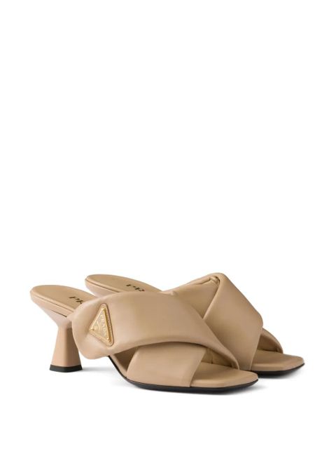 Prada 65mm padded sandals - Neutrals